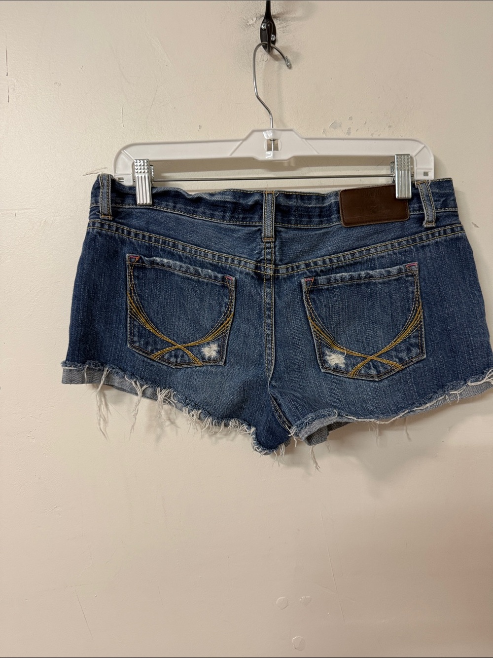 PINK Victoria's Secret Blue Distressed Denim Cutoff Shorts 2009 - Picture 3 of 4
